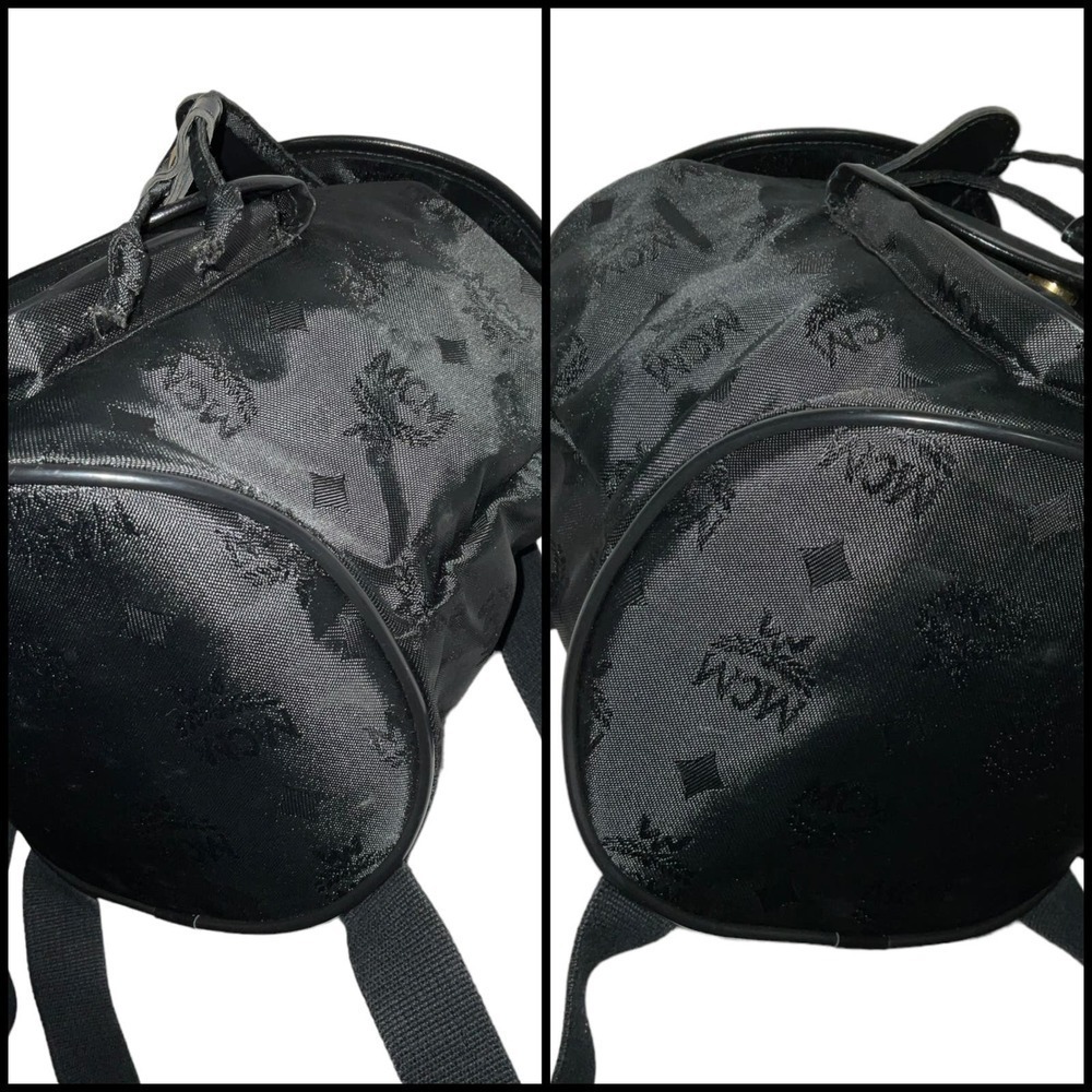 MCM Logo Nylon Small Black Backpack - Picture 11 of 15